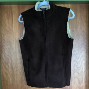 Lands' End Tan Shearling Vest
